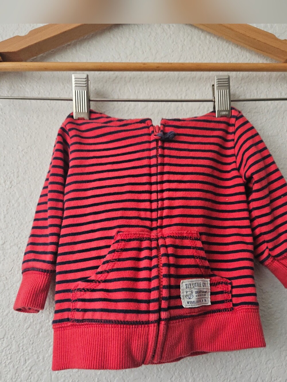 carters striped hoodie, 3 months